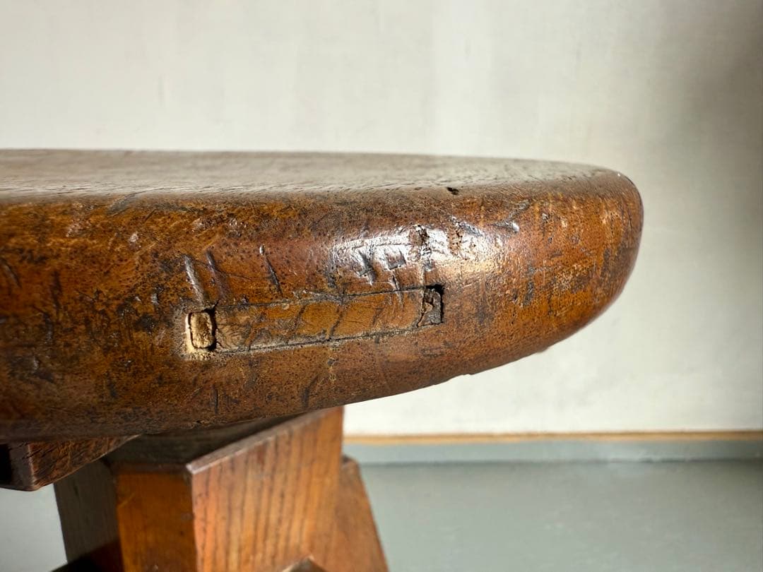 海軍通信学校 丸椅子 回転チェア ヴィンテージ スツール 戦前 時代物 貴重