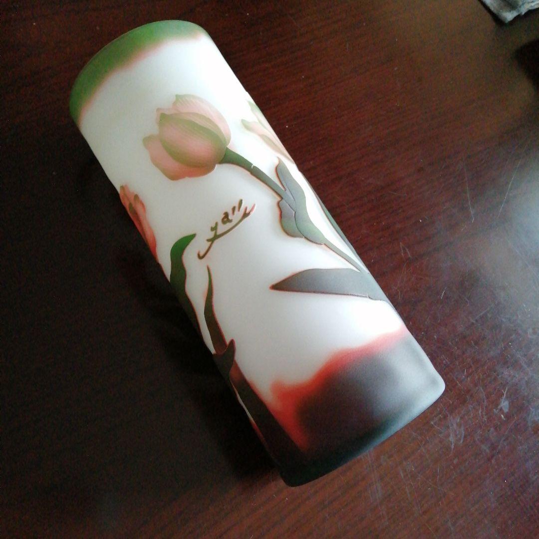 ガレ風アール・ヌーヴォー調フラワーベース　24.7cm　アール・デコ