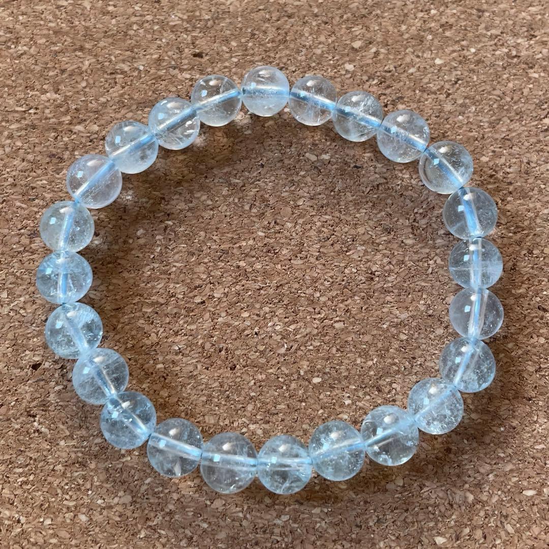 【ブルートパーズ】約7㎜ ブレスレット 14.5㎝ 天然石 セール開催中！