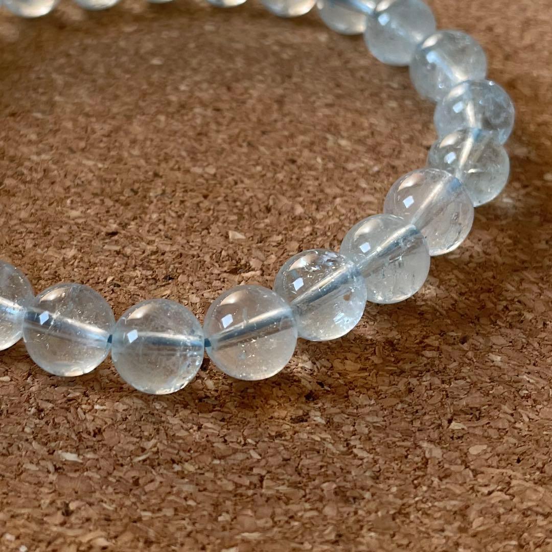 【ブルートパーズ】約7㎜ ブレスレット 14.5㎝ 天然石 セール開催中！