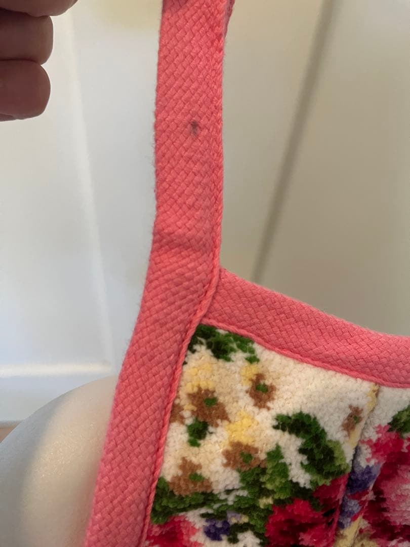 FEILER 新品タグ付　花柄エプロン ピンク