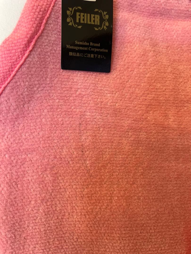 FEILER 新品タグ付　花柄エプロン ピンク