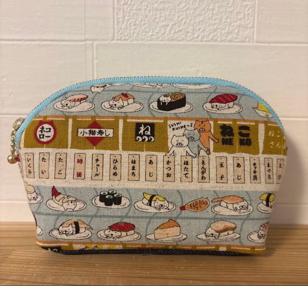 感謝価格 猫柄 巾着 ペンポーチ 小物入れ ハンドメイド 感謝価格 猫柄