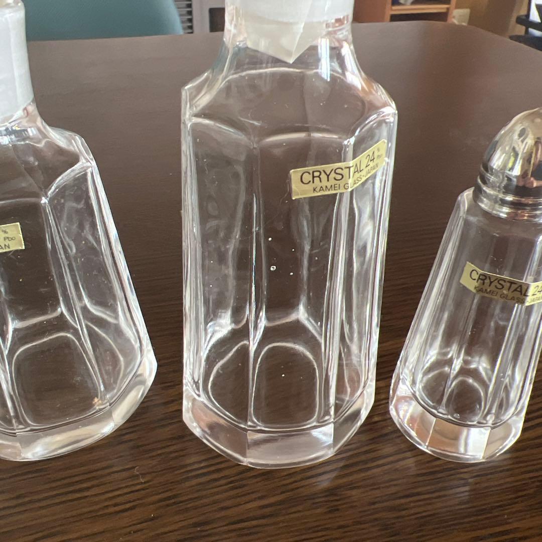 昭和レトロkamei glass調味料入れ - メルカリ