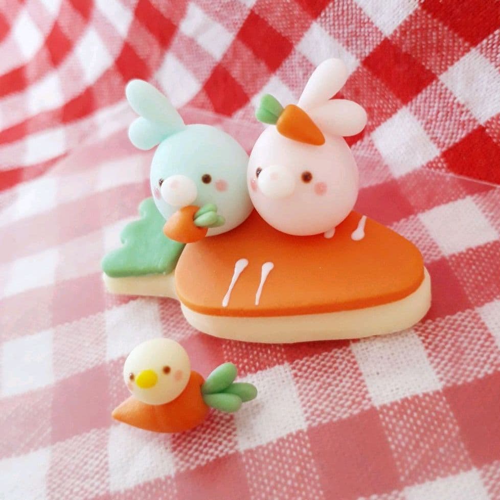 仲良しうさぎ♡にんじんクッキー