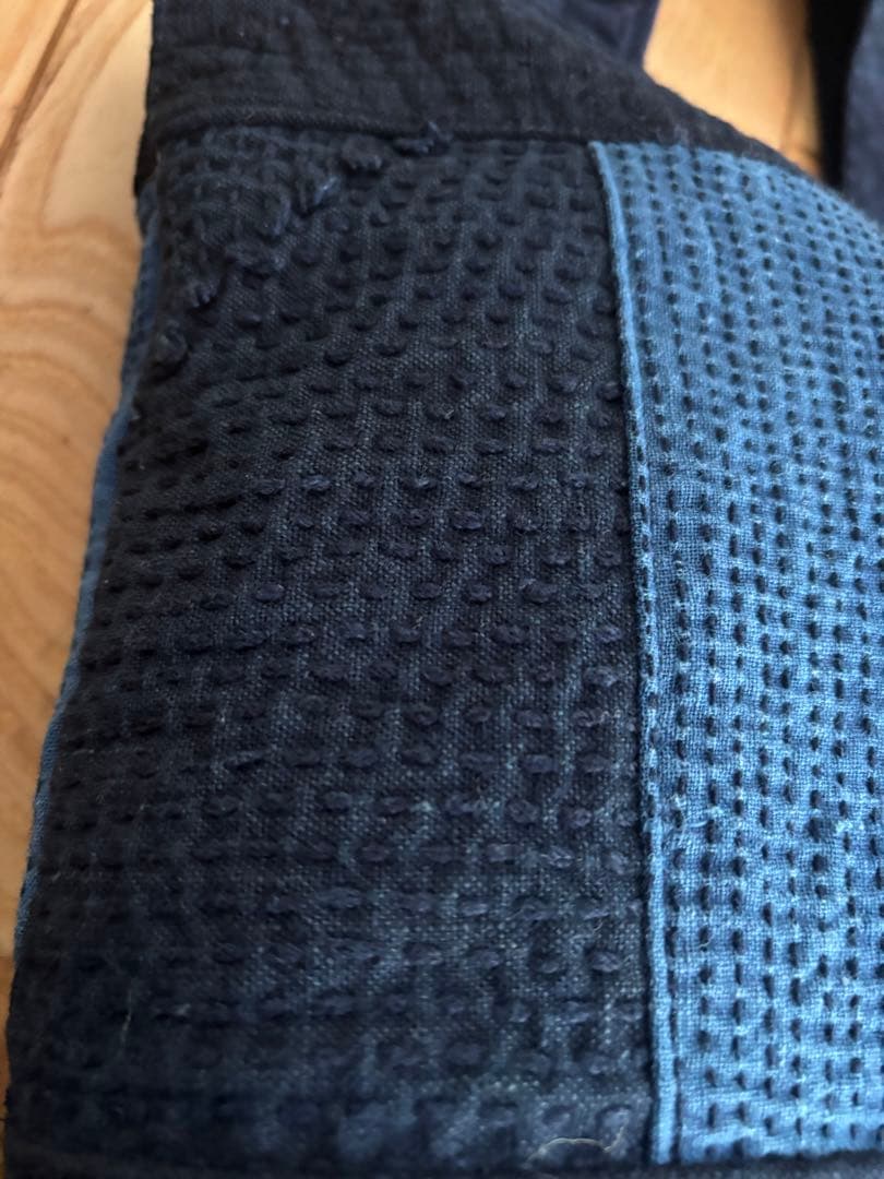 古布　庄内刺し子のトートバッグ　藍染　木綿