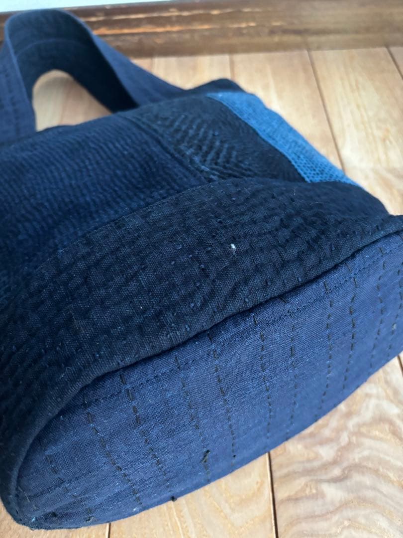 古布　庄内刺し子のトートバッグ　藍染　木綿