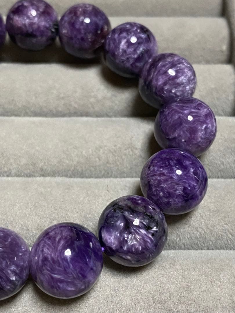 チャロアイト　帝王紫　最高品質　１３mm