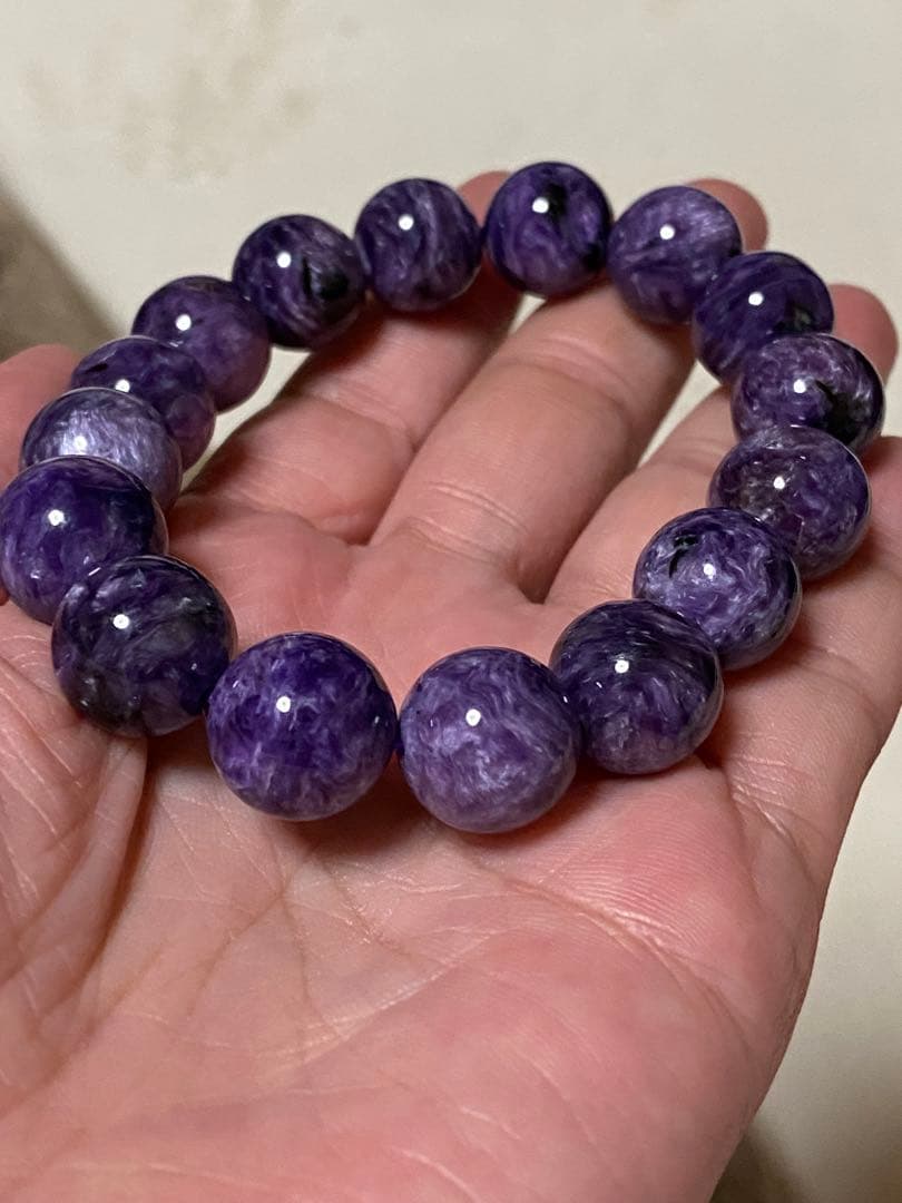 チャロアイト　帝王紫　最高品質　１３mm