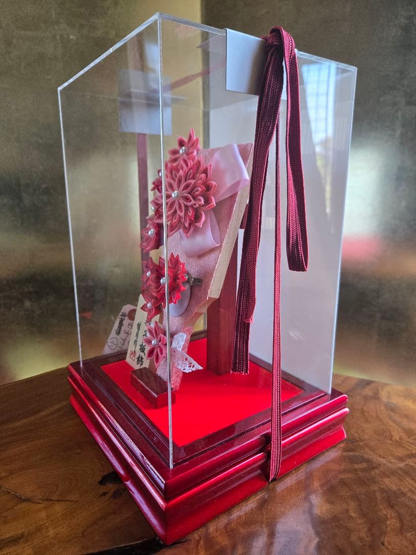 【展示品限り】正月飾り　羽子板　ケース飾り　※閉店セール　H10