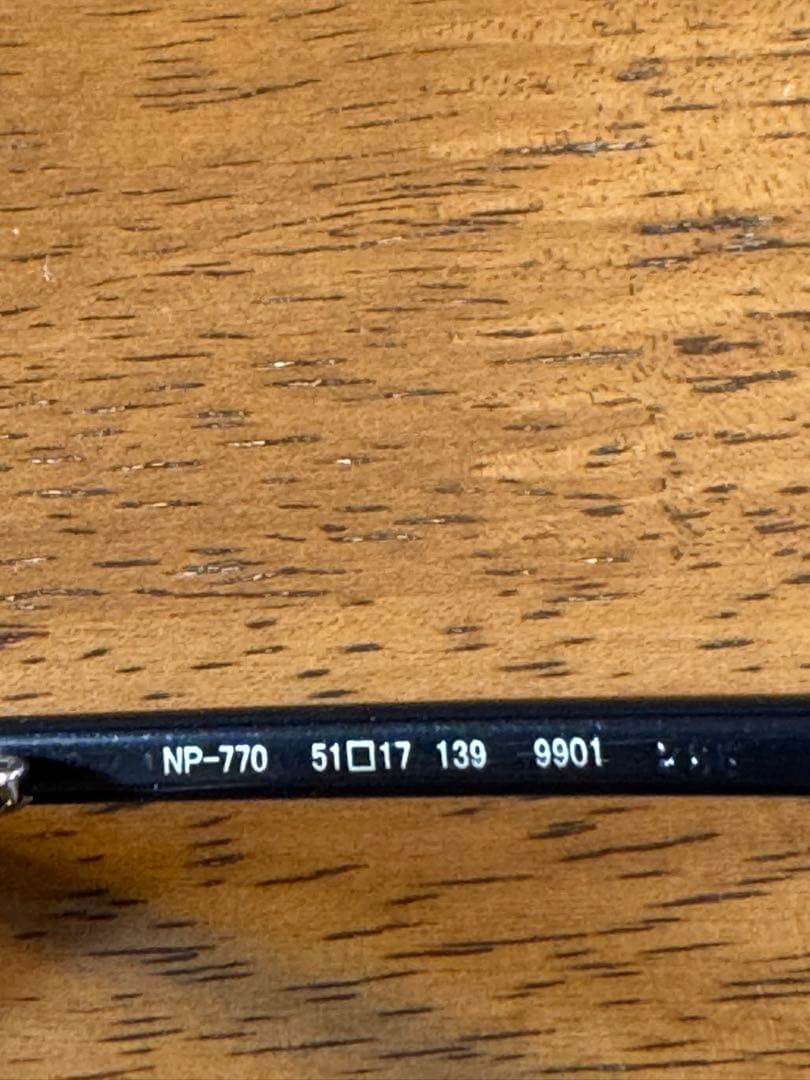 999.9 フォーナインズ　ブラックフレーム メガネ　NP-770