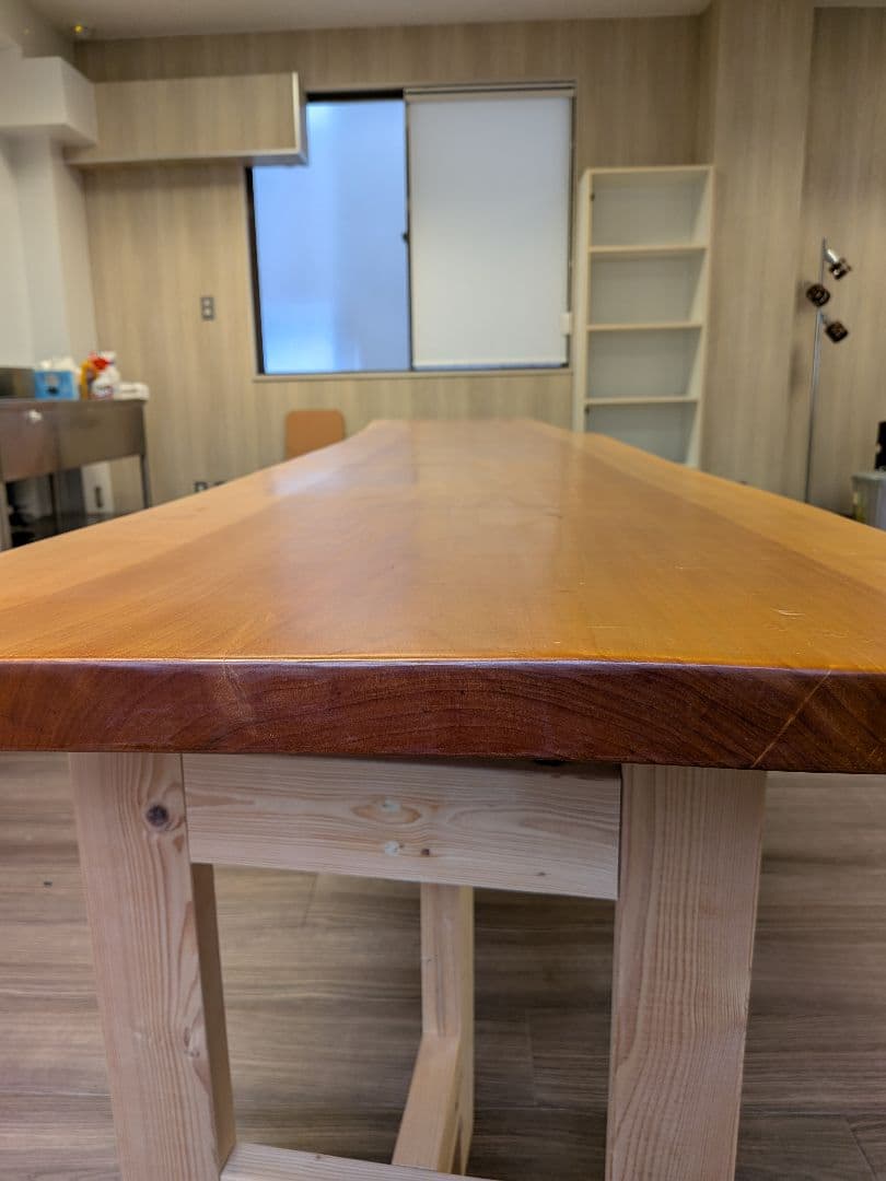 tskzさま専用　一枚板 無垢 ダイニングテーブル DIY 天然木 ベンチ 3m