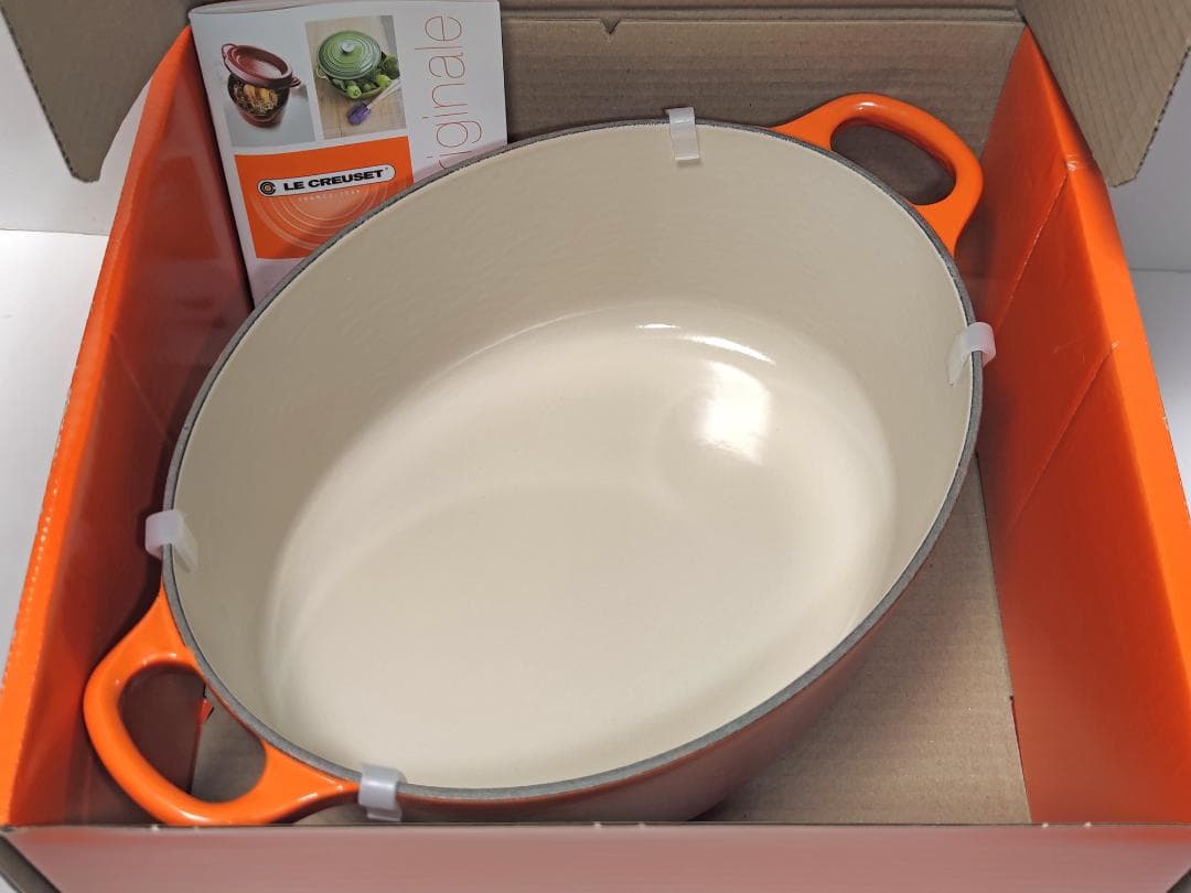 ル・クルーゼ(Le Creuset) 鍋 ココット・オーバル27cm オレンジ
