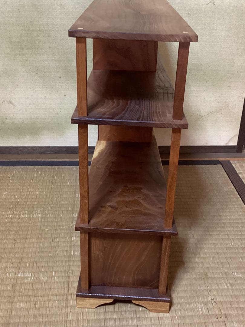 無垢材本桑、桑指物工芸飾り棚、桑古材棚、幅49cm×高さ44.5cm