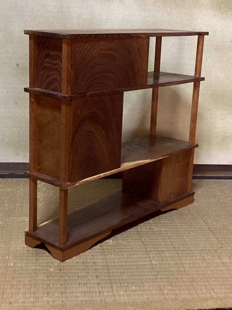 無垢材本桑、桑指物工芸飾り棚、桑古材棚、幅49cm×高さ44.5cm