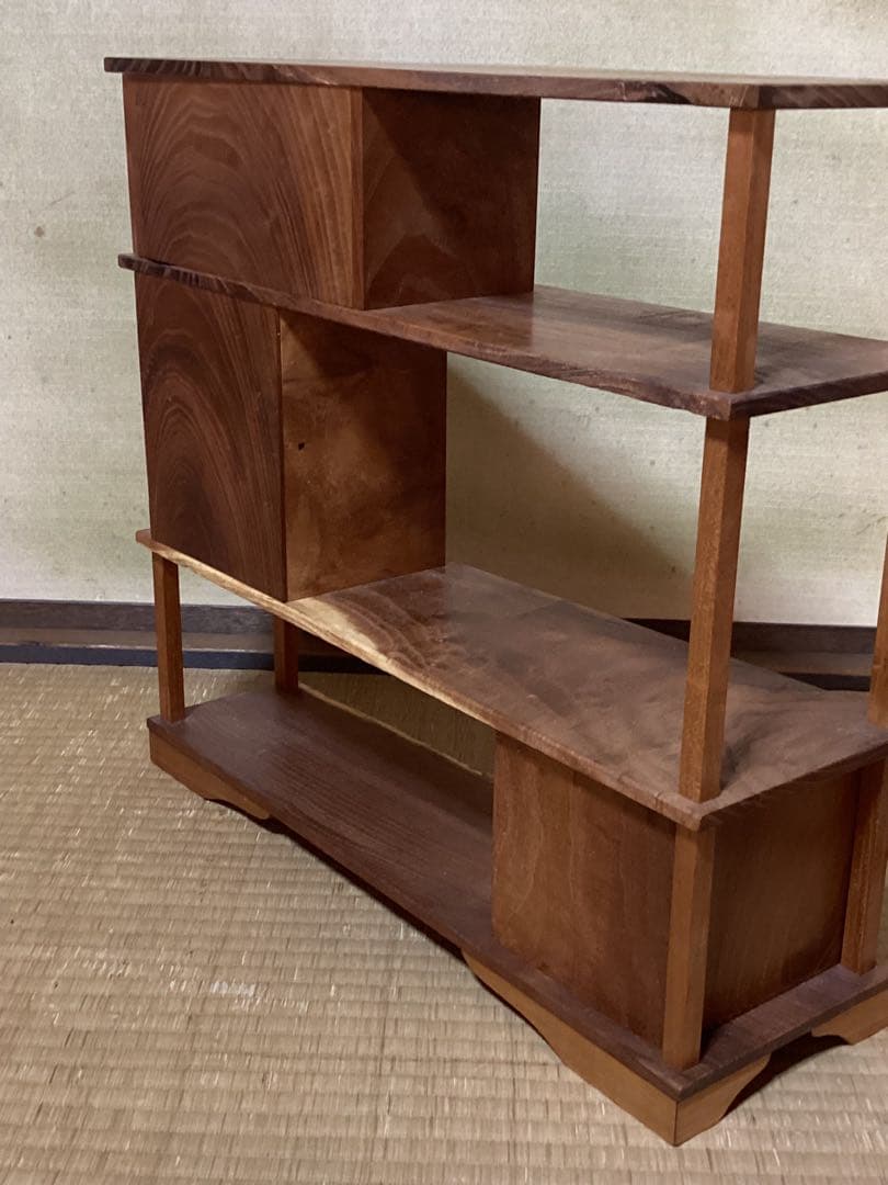 無垢材本桑、桑指物工芸飾り棚、桑古材棚、幅49cm×高さ44.5cm