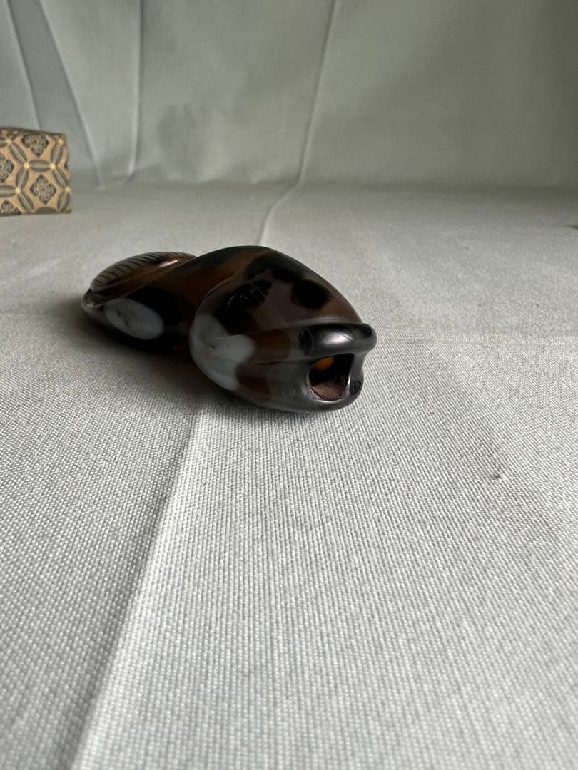 瑪瑙彫刻 魚形 鼻煙壺 中国美術 置物 - メルカリ