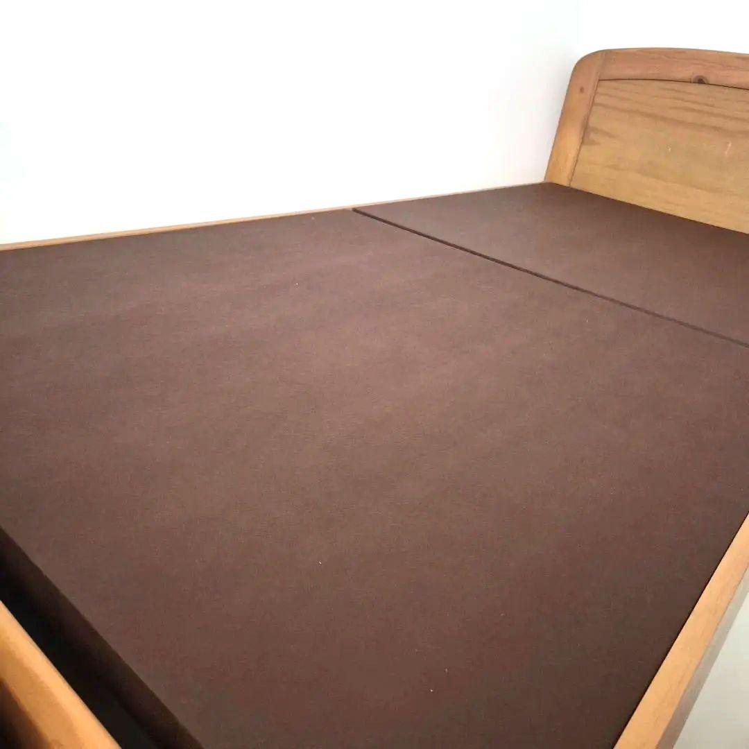 ニトリ　ブラウン 木製 シングルベッドフレーム