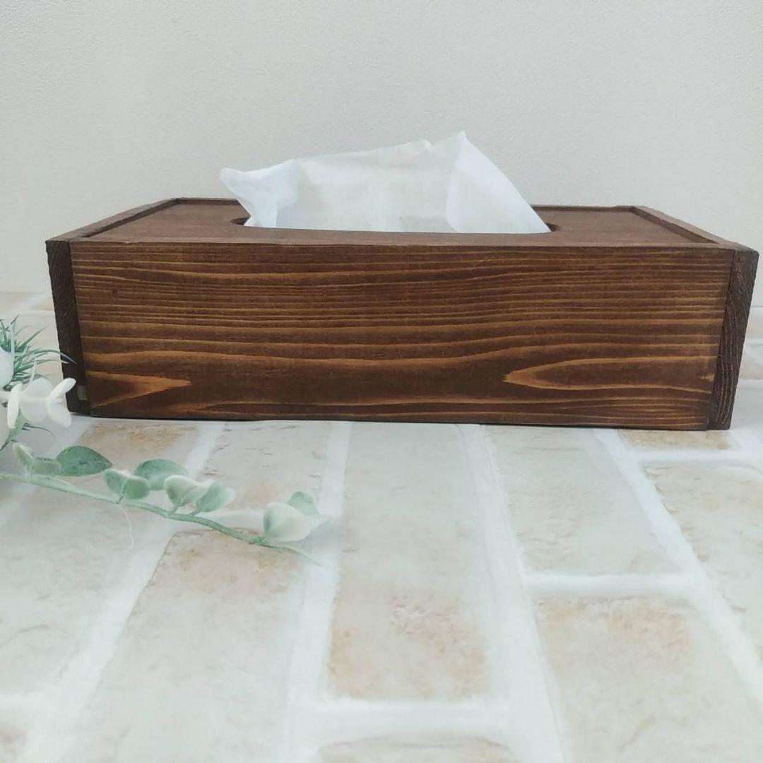 木製ボックスティッシュケース  ハンドメイド 試作品 002