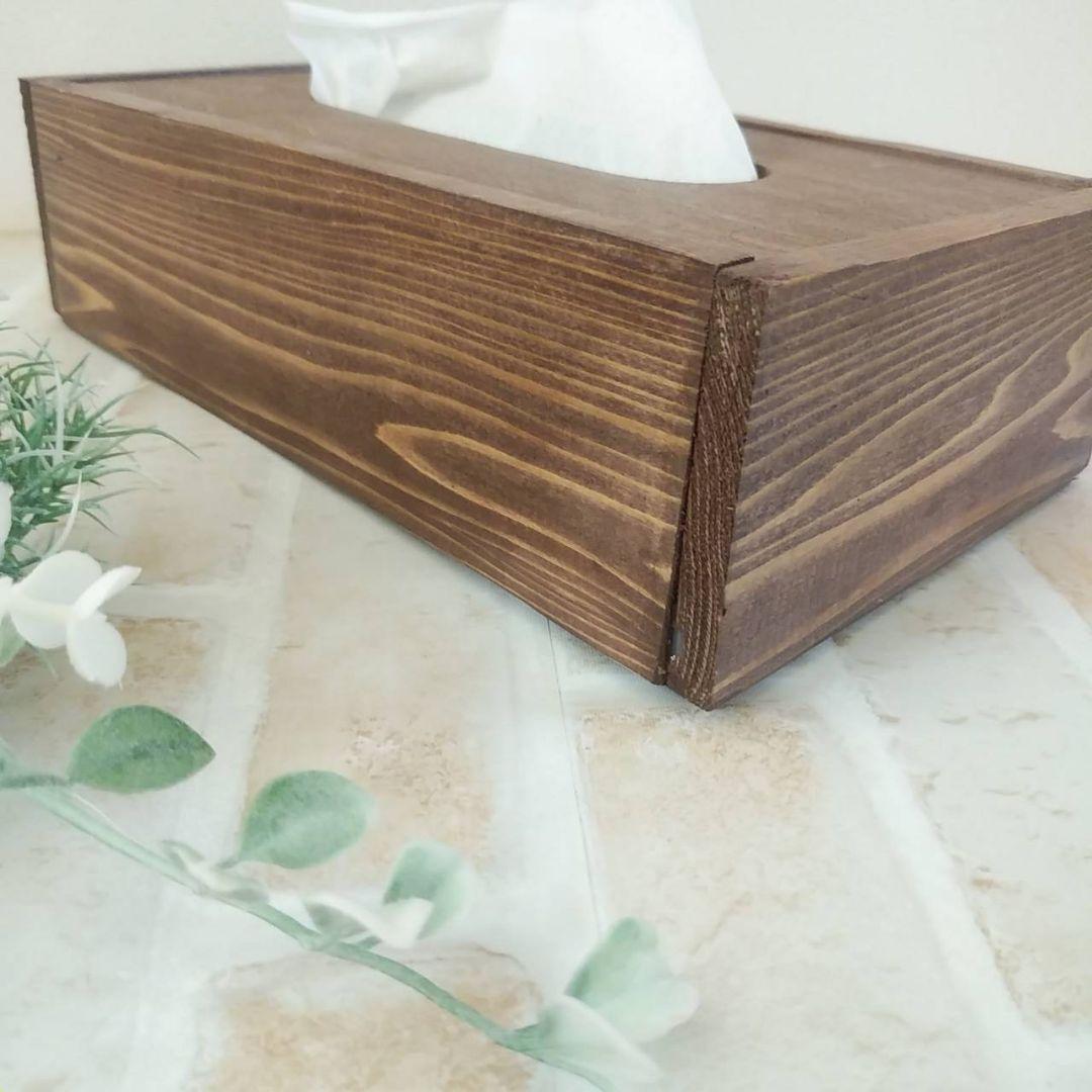 木製ボックスティッシュケース  ハンドメイド 試作品 002