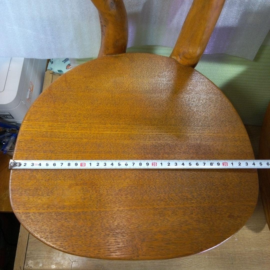 自然木の椅子　家具　ハンドメイド　木の温もり　手作り　椅子　天然木　自然木　レア