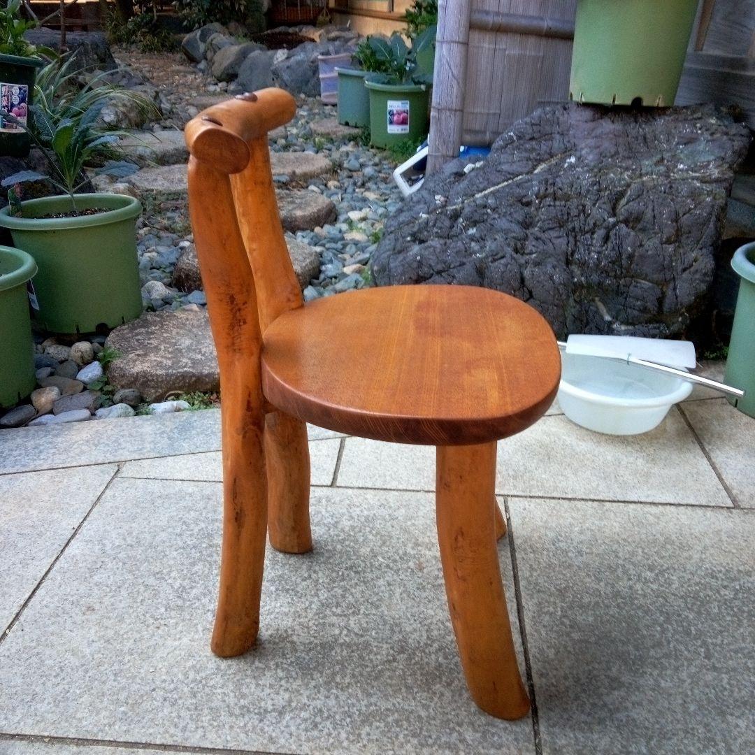 自然木の椅子　家具　ハンドメイド　木の温もり　手作り　椅子　天然木　自然木　レア