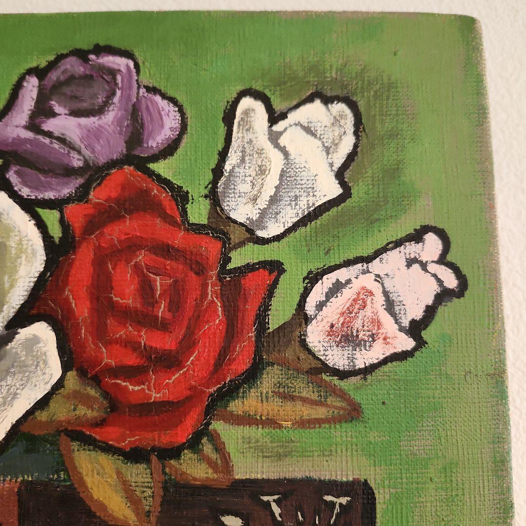 田渕眞兒　油絵　油彩　薔薇シリーズ　花　No.30+s