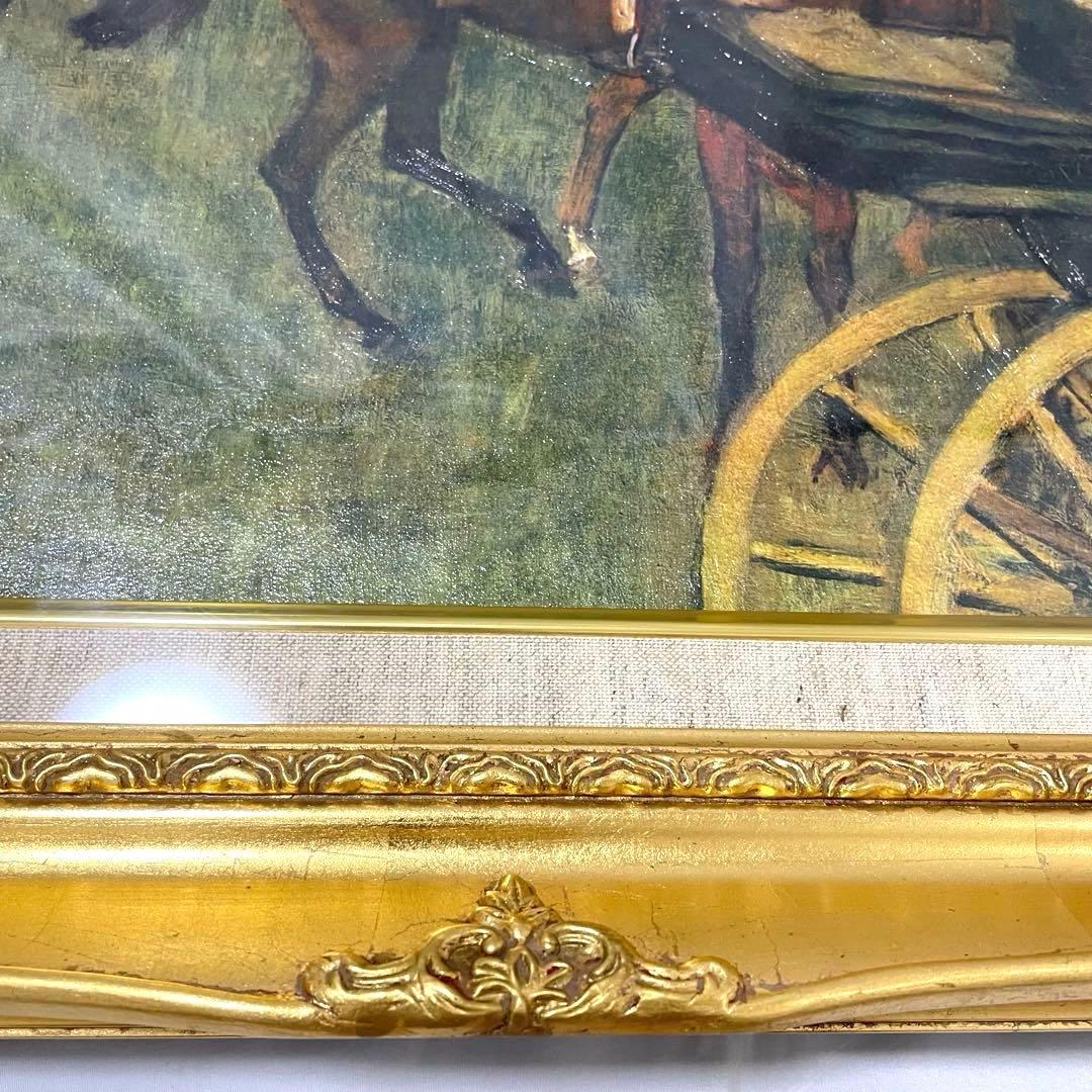 競馬場 1台の馬車とアマチュア騎手たち エドガー・ドガ 額付き 絵画