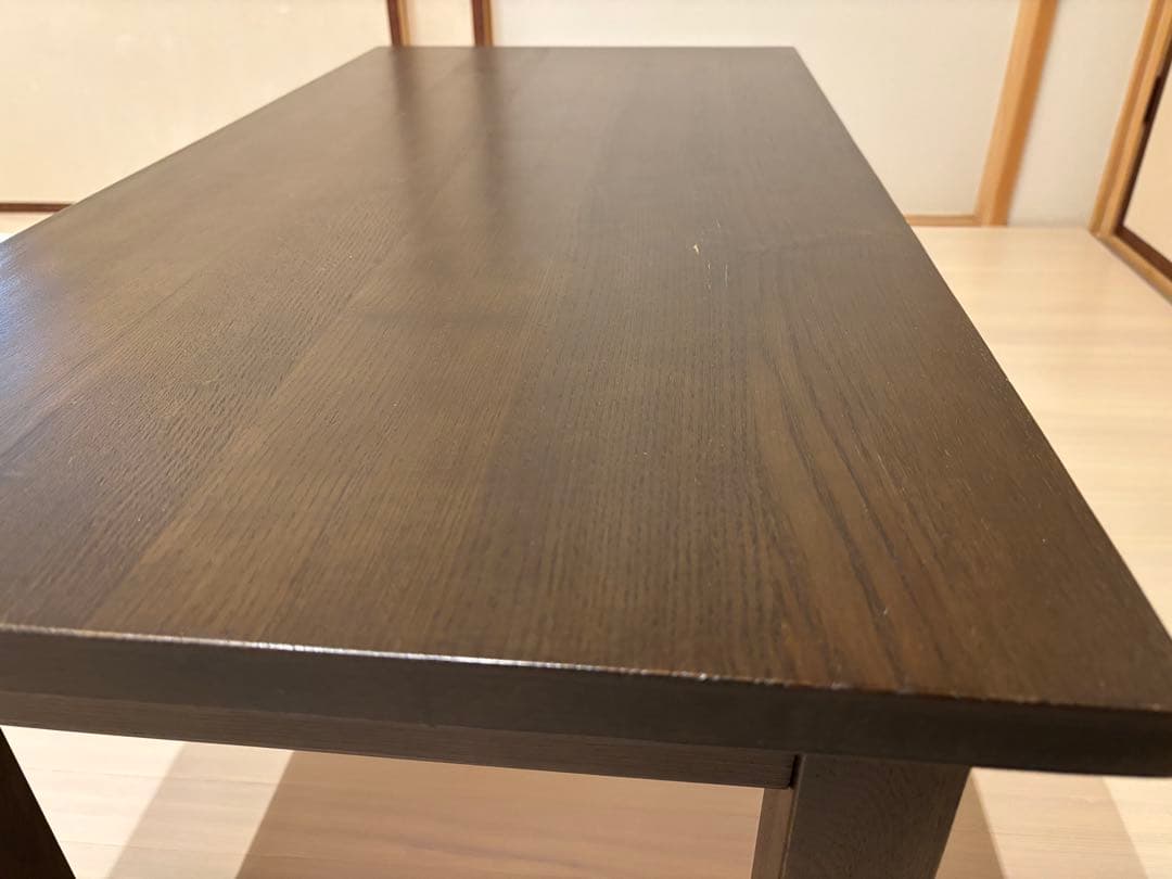 無印良品木製ローテーブルタモ材ブラウン