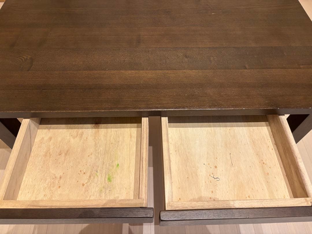 無印良品木製ローテーブルタモ材ブラウン