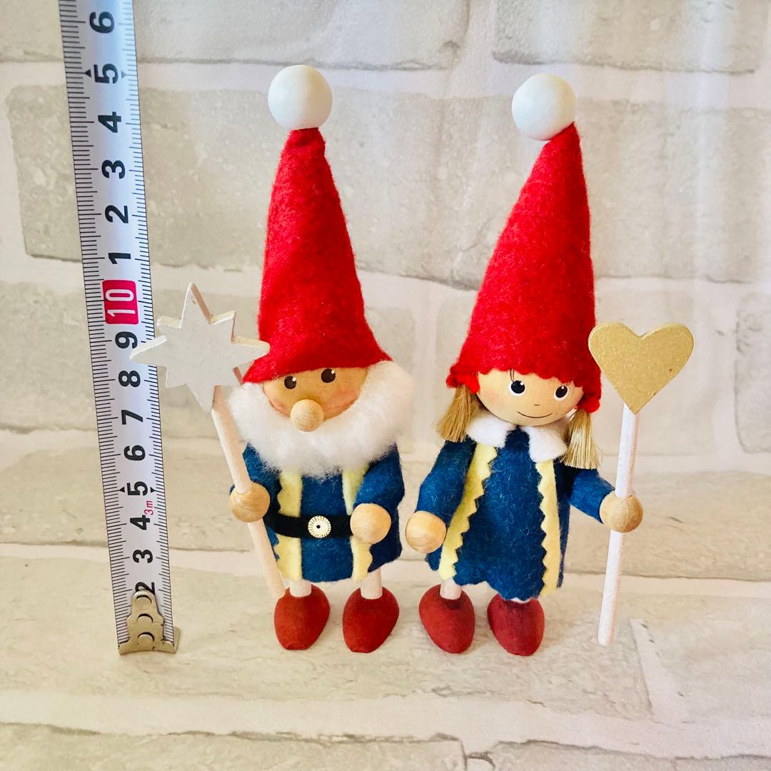 ノルディカニッセ チボリ サンタ 女の子 ステッキ 星 ハート 2体セット