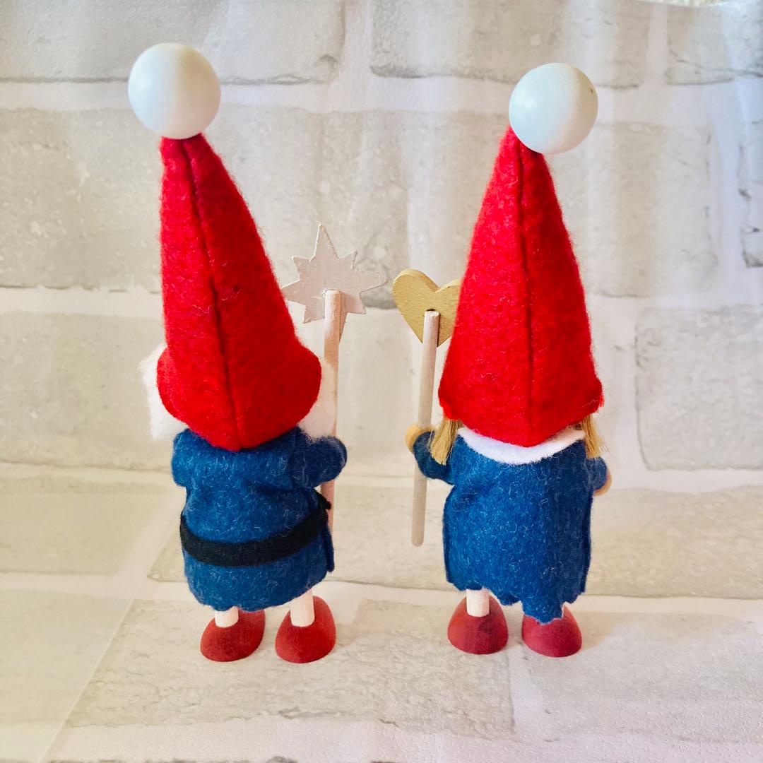 ノルディカニッセ チボリ サンタ 女の子 ステッキ 星 ハート 2体セット