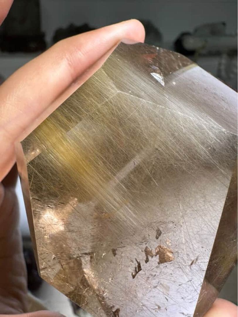 天然　高品質　ゴールドルチル　フリーフォーム　ポリッシュ