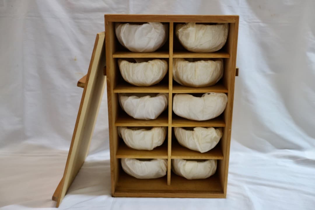 希少 クリスタル硝子製 十方切子 銘悠 向付 10客セット 共箱有り