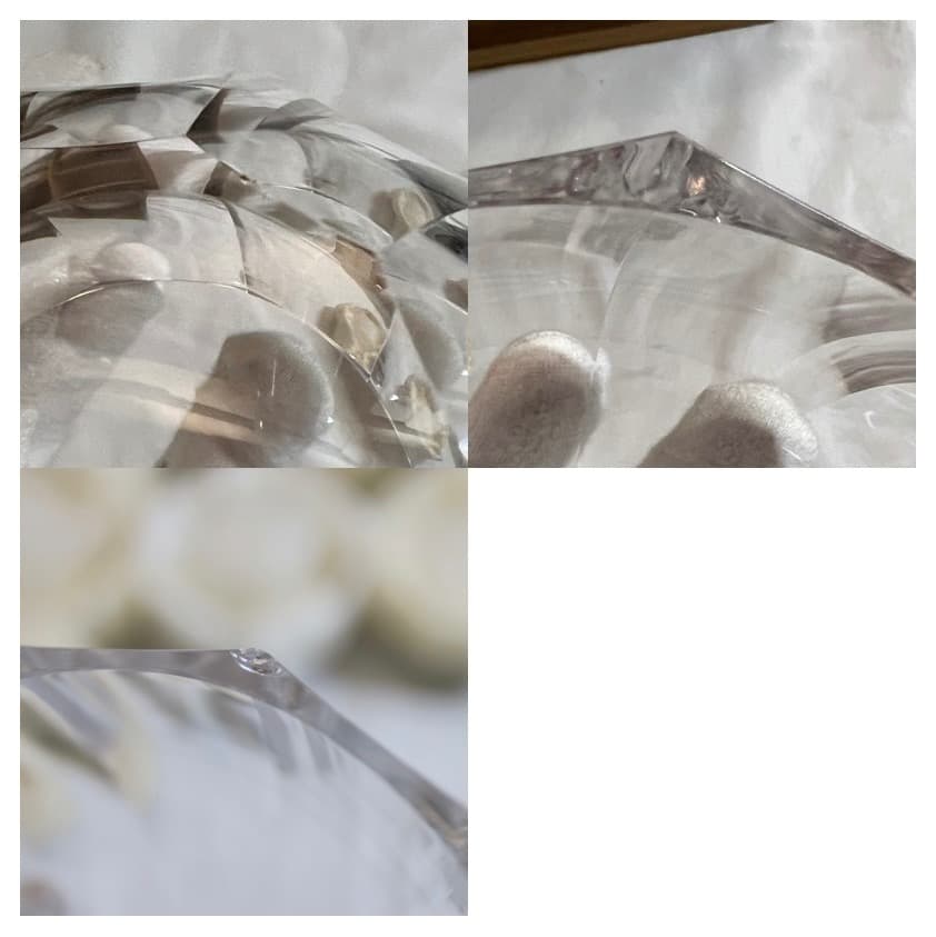 希少 クリスタル硝子製 十方切子 銘悠 向付 10客セット 共箱有り