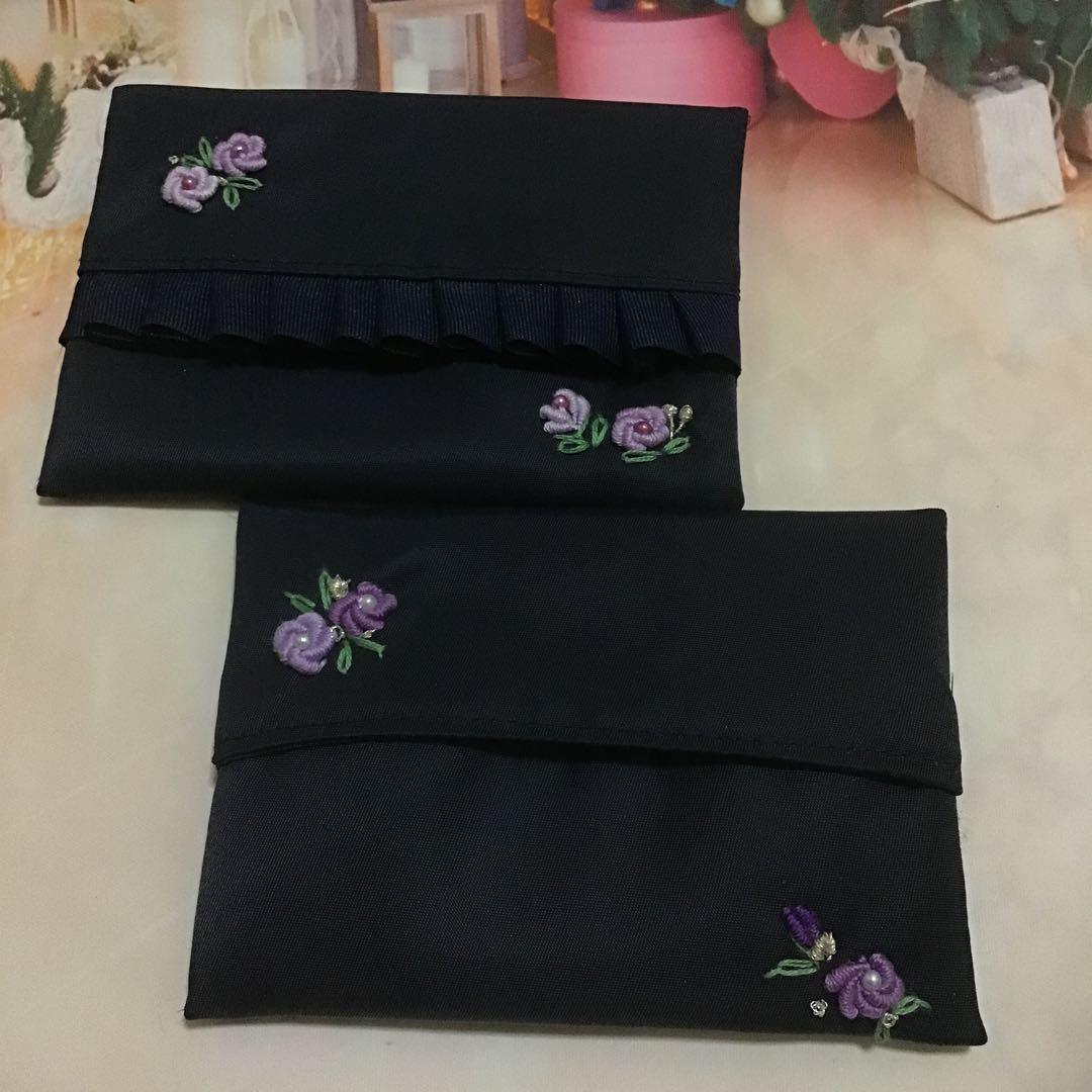 らびです 大人ティッシュ入れ以外は　お名前テープを縫い付けています。