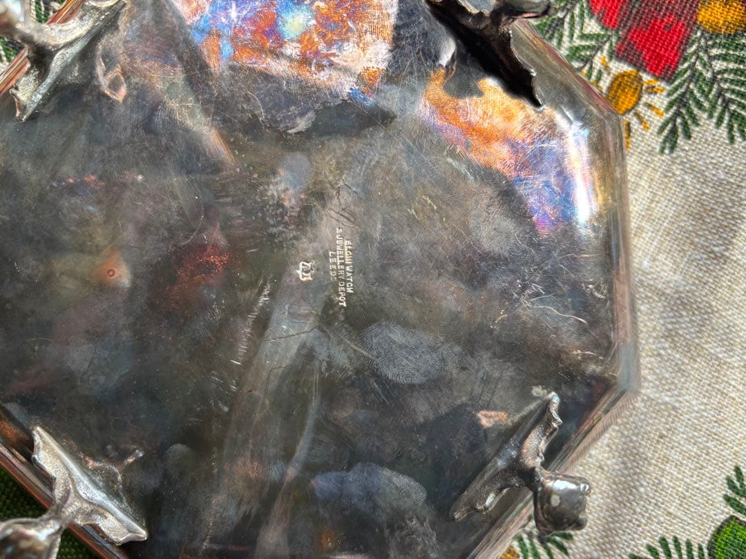 アンティーク　フランス　シルバートレイ