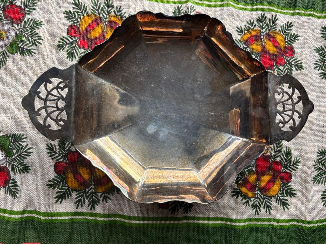 アンティーク　フランス　シルバートレイ