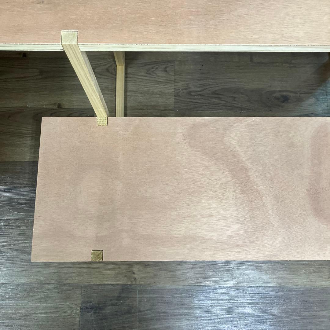 A-4 木製 マルシェ棚 3段 ディスプレイラック 折り畳み式 什器 飾り棚