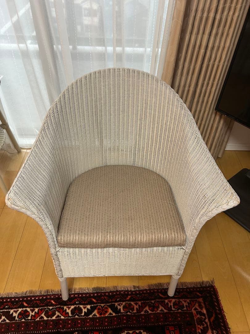 ロイドルーム　アームチェア　No60　LLOYD LOOM ホワイト