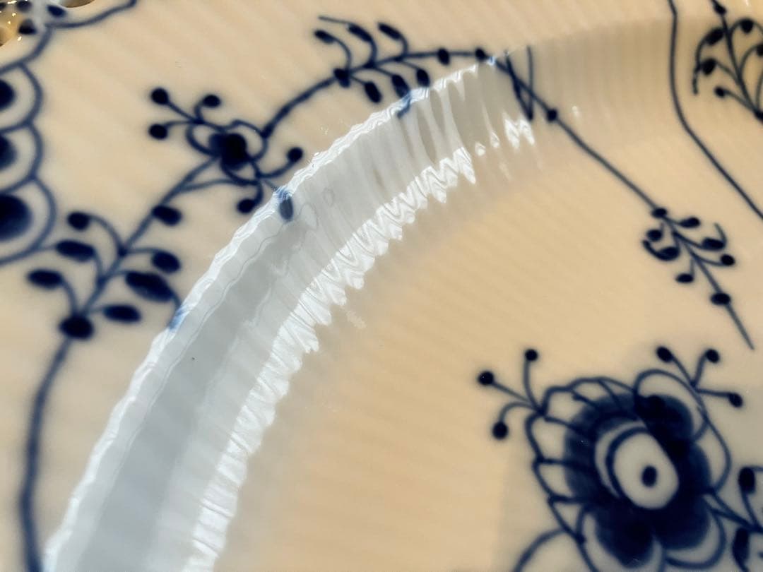 ロイヤルコペンハーゲン ブルーフルーテッドフルレース 33プレート 大皿