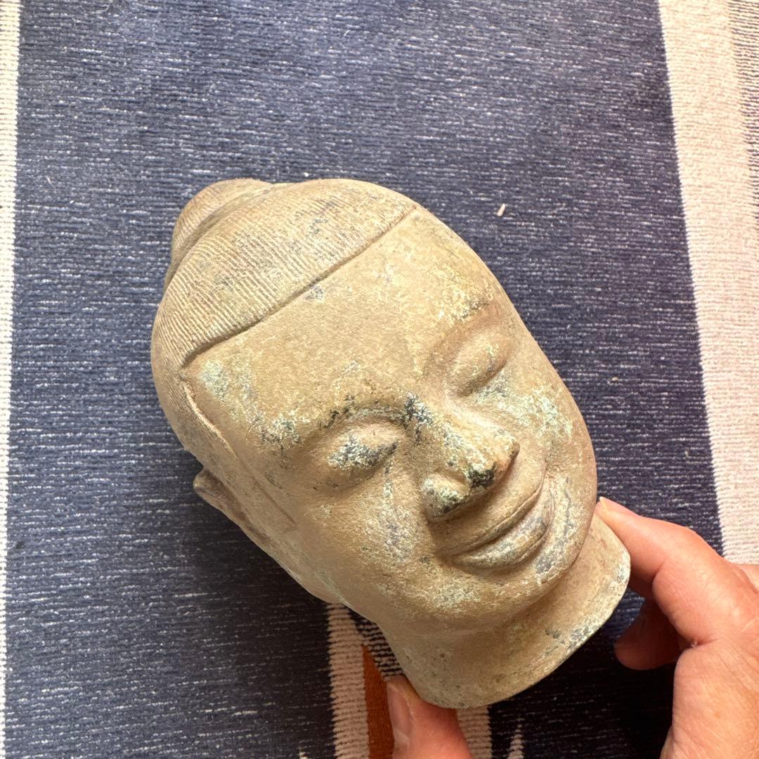 カンボジア アンコールワット 仏像 仏頭 仏教美術 クメール美術 バイヨン 鋳物