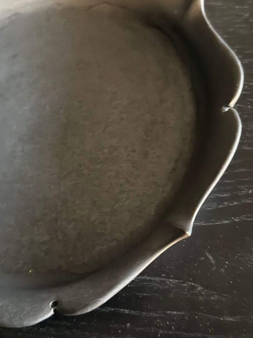 木下和美　｜黒釉yomoプレート　L 個展購入