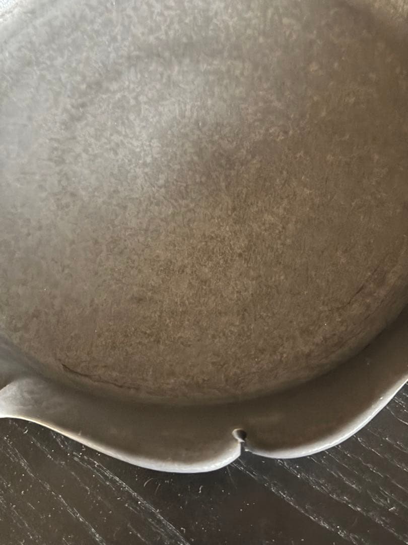 木下和美　｜黒釉yomoプレート　L 個展購入