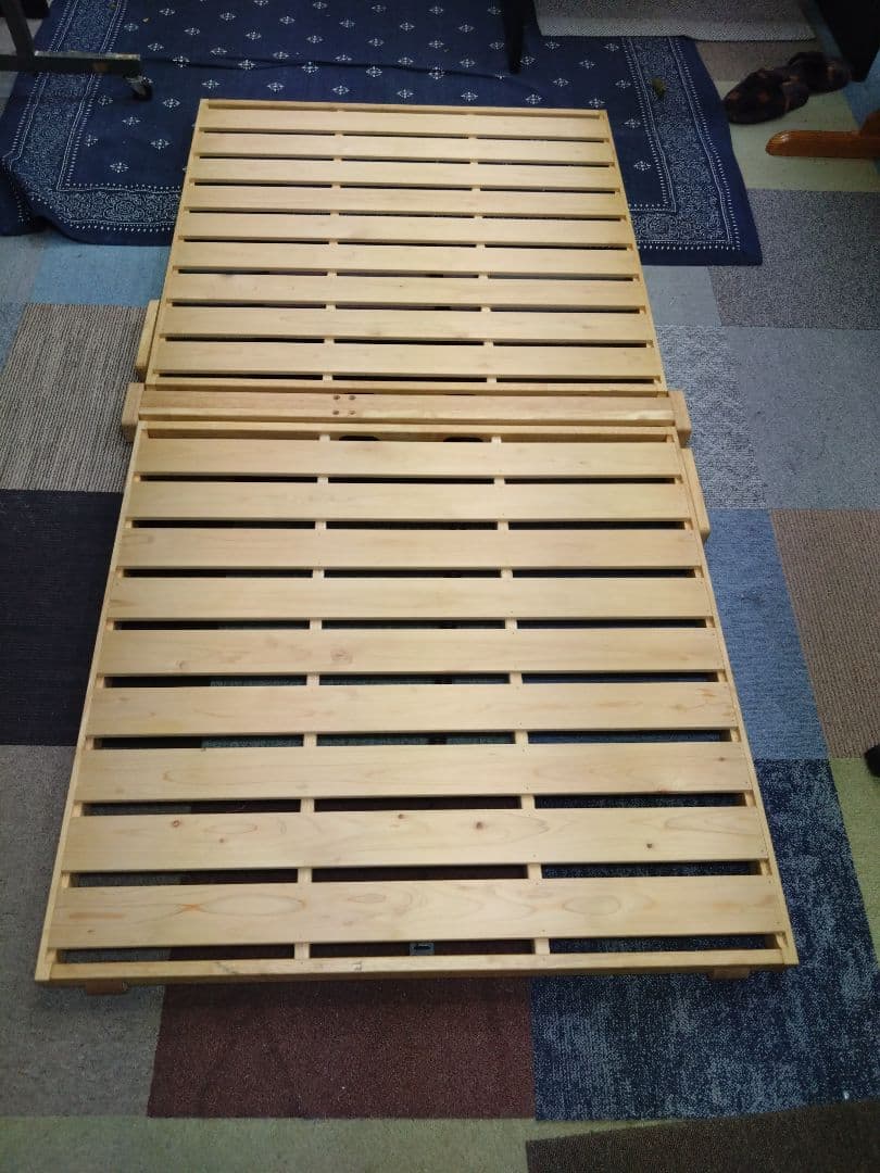 中居木工　ひのきスノコマット 折りたたみマット スプリング付き②