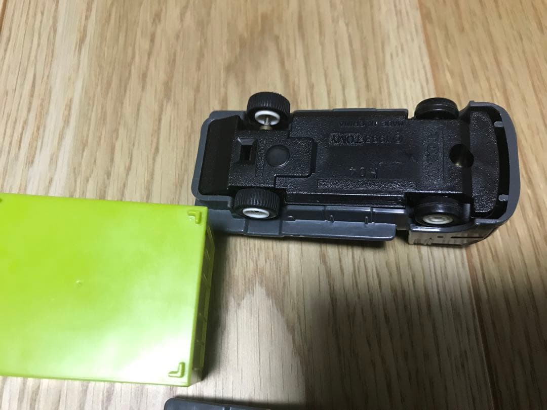 廃盤 プラロード モータートミカ コンテナトラック 青B/O5トミカ 緑H