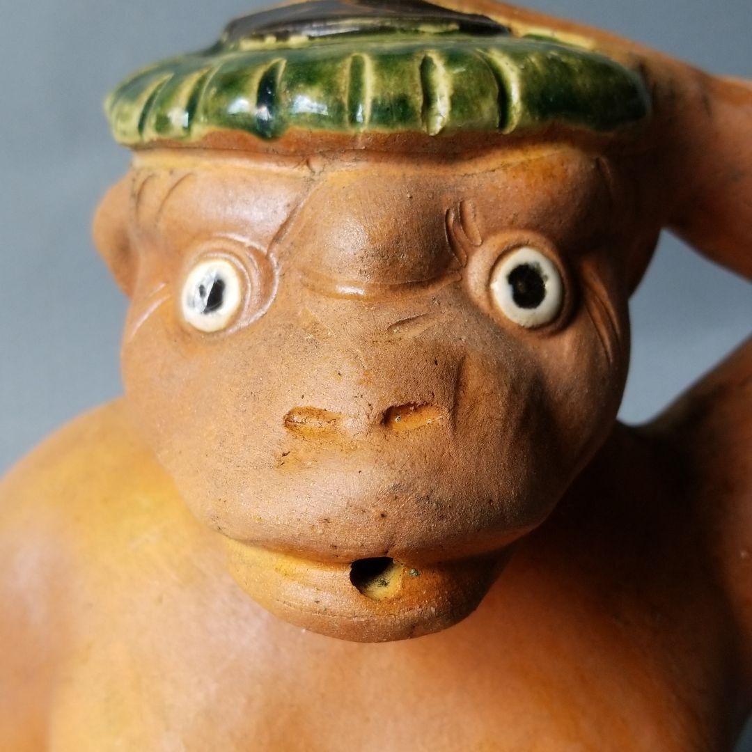 ポロ チョーレア河童❗チョー縁起物❗信楽焼 河童置物 高さ４２cm