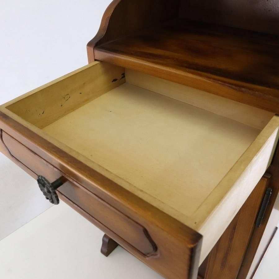 カリモク家具 コロニアル 電話台 玄関ラック 飾り台 花台 引き出し付き