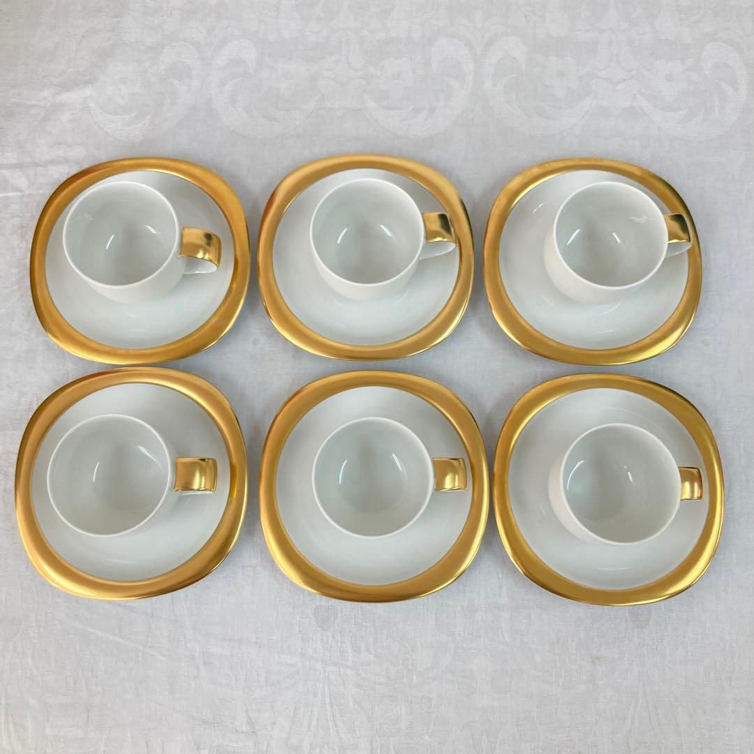 【Rosenthal】スタジオラインコーヒーカップセット 金彩 ゴールド