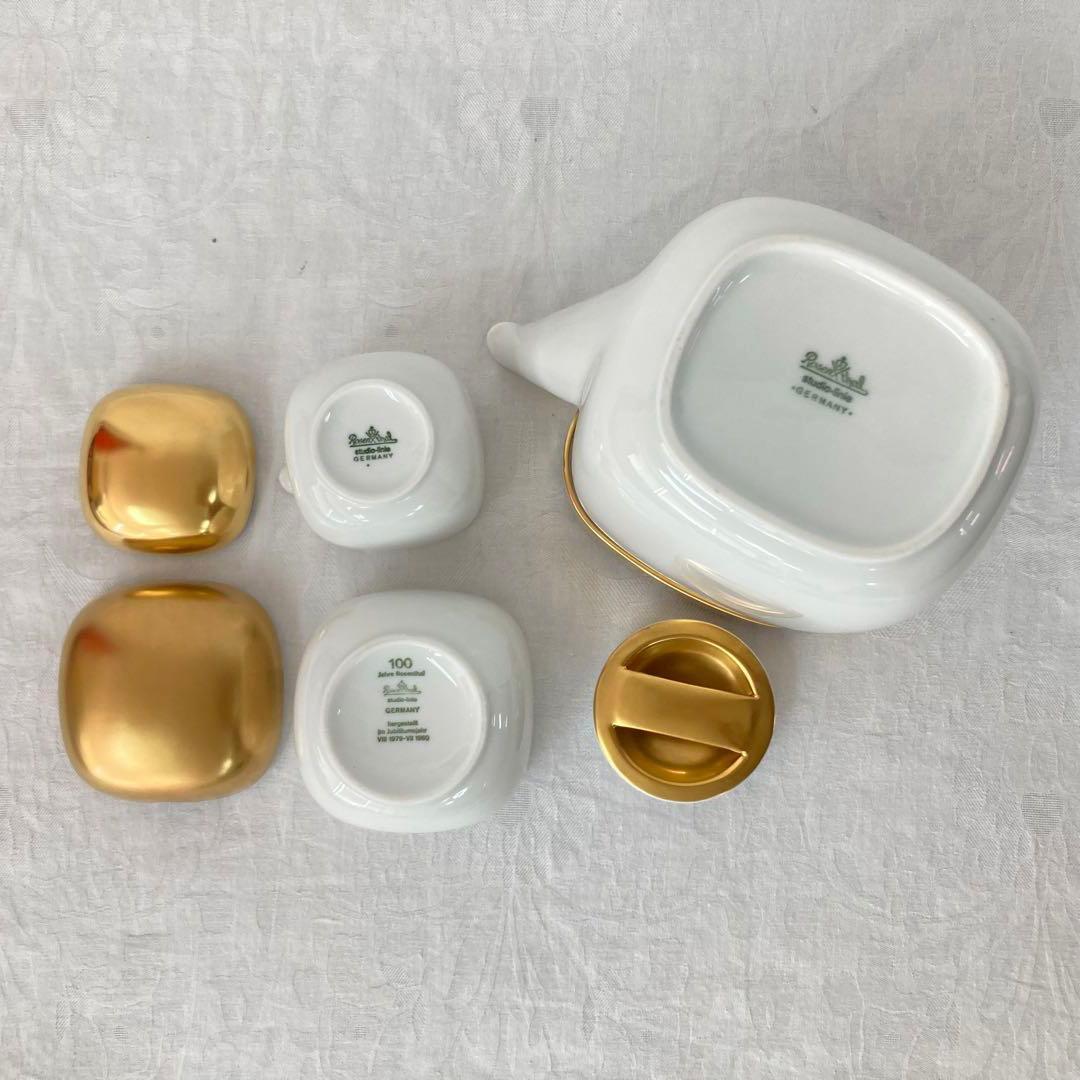 【Rosenthal】スタジオラインコーヒーカップセット 金彩 ゴールド